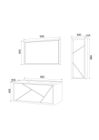 Тумба Seattle 90П 1в.я. Black stone