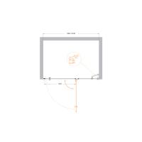 Дверь в проем.  VERONA-W-B-12-100-P-Cr-R 1000x1950 Cezares