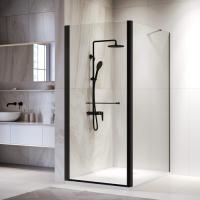 Душевой уголок RGW PA-148B (PA-103B + Z-050-2B + O-204B) прямоугольный   60*110*195 020814861-14 профиль Чёрный стекло Прозрачное 6 мм RGW