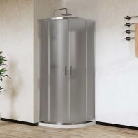 Душевой уголок четрверь круга  VSQ-5CT900MT 900x900 профиль хром стекло текстурное VINCEA