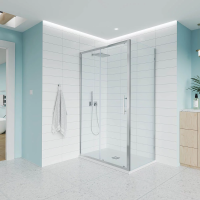 Душевой угол раздвижной E1-SP-CH-18080-01-C9 1800х800x1950 Цвет профиля Хром Стекло  Прозрачное Veconi