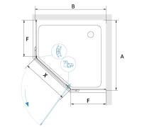 Душевой уголок RGW PA-081B трапеция  120*120*195 35088122-14 профиль Чёрный стекло Прозрачное 6 мм RGW