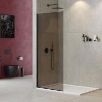 Душевая перегородка.   LIBERTA-L-1-TB-80-BR-NERO 800х1950 Cezares