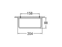 Полотенцедержатель, 204х88 CZR-F-8915A Хром CEZARES