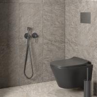 Смеситель встроенный с гигиеническим душем с защитой от ожогов Timo Saona 2339/18SM черное золото