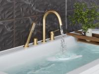 Смеситель для ванны с душем, врезной Timo Saona 2320/17Y золото матовое