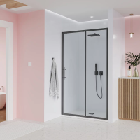 Душевая дверь раздвижная E1-GR-170-01-C9 1700x1950 Цвет профиля Графит брашинг Стекло  Прозрачное Veconi