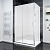 Душевой угол раздвижной прямоугольный RV055M-100100-07-C8 1000х1000х1950 Цвет профиля Хром Стекло Матовое Veconi